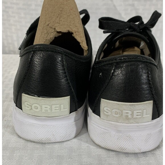 Sorel Caribou Mens Sneakers Size 8 Black Leather Low - Picture 2 of 7